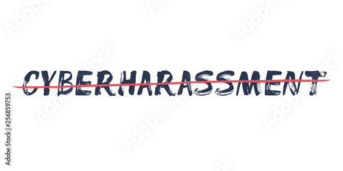 Cyberharassment - handdrawn text