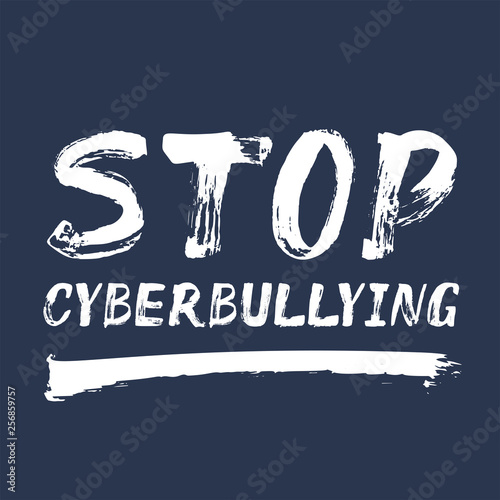 Stop Cyberbulling - handdrawn text
