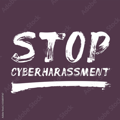 Stop Cyberharassment - handdrawn text