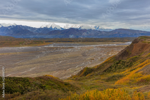Scenic Denali National Park Alaska Autumn Landscape © natureguy