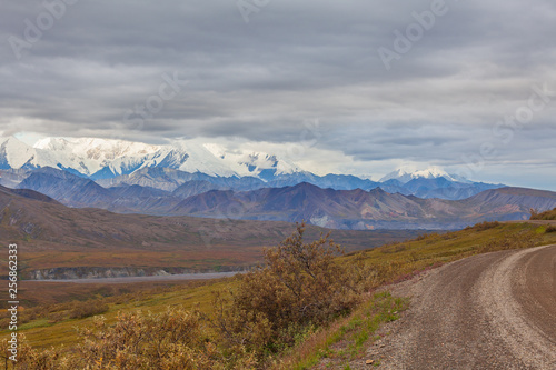 Scenic Denali National Park Alaska Autumn Landscape