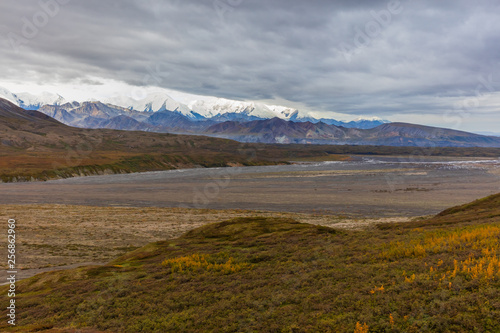 Scenic Denali National Park Alaska Autumn Landscape