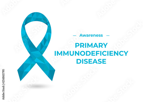 Primary immunodeficiency blue low poly ribbon web