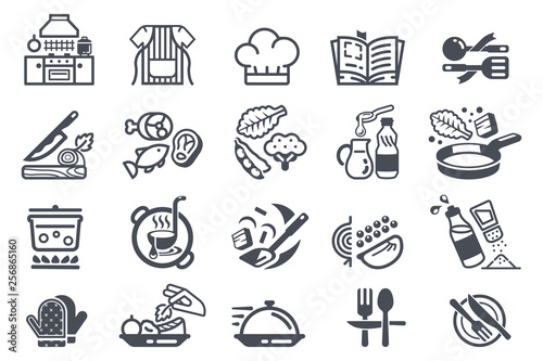 cooking in kitchen room icon.