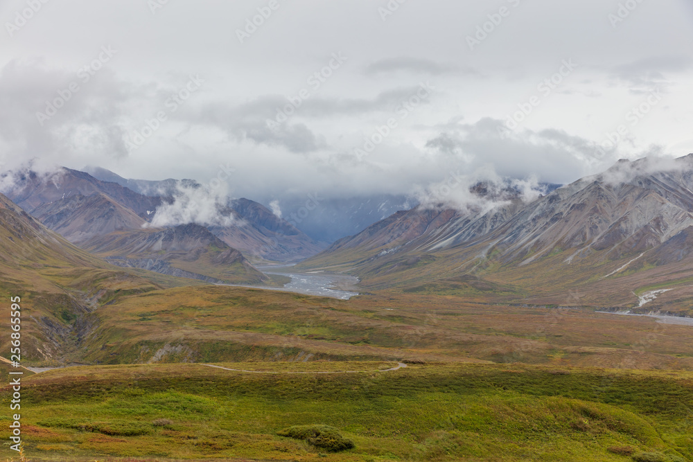 Scenic Denali National Park Alaska Autumn Landscape