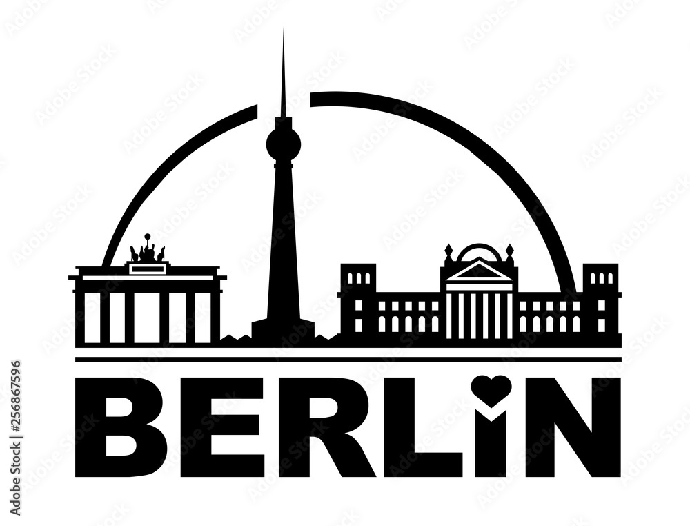 Obraz premium Berlin skyline illustration
