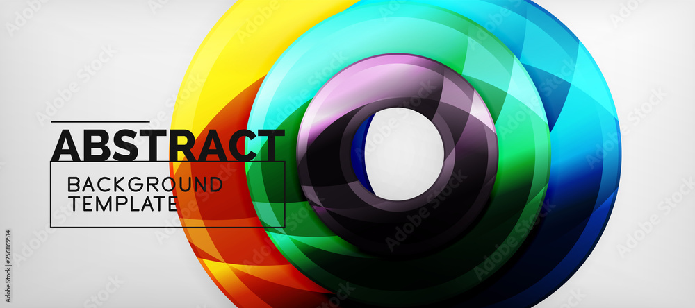 Glossy circles geometric background Glossy circles geometric background