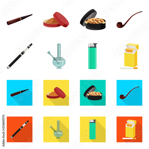 Vector design of refuse and stop logo. Set of refuse and habit stock vector illustration.