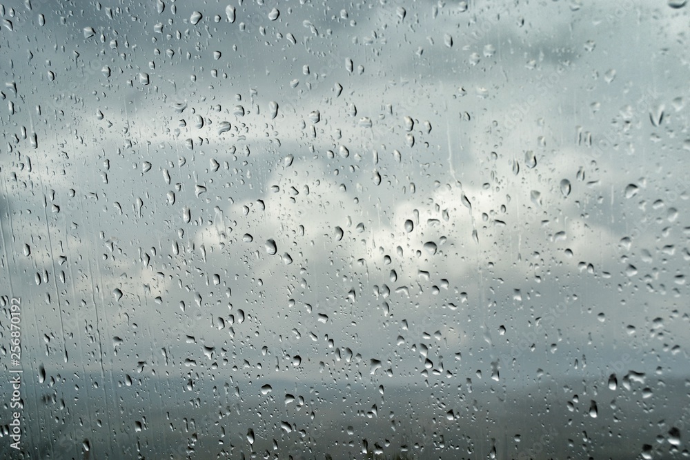 water drops on window glass water drops on window glass