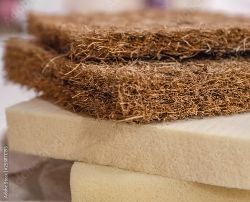 Mattress filler. Coconut coir, Nature para latex rubber, memory foam independent spring