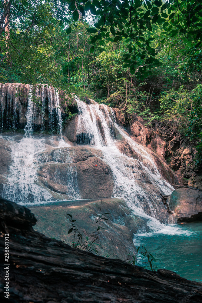 Naklejka premium Wasserfall eingrahmt