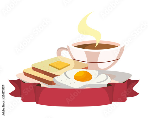 delicious tasty breakfast cartoon