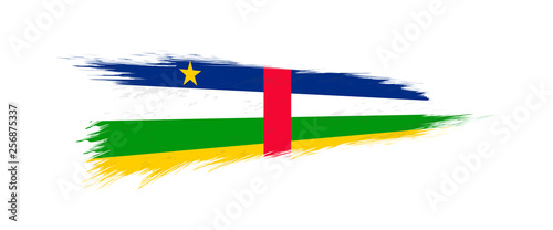 Flag of Central African Republic in grunge brush stroke.