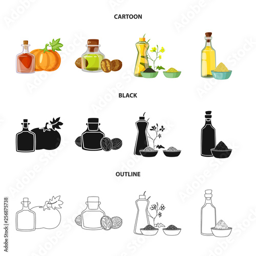 Isolated object of healthy  and vegetable  icon. Collection of healthy  and agriculture stock symbol for web.