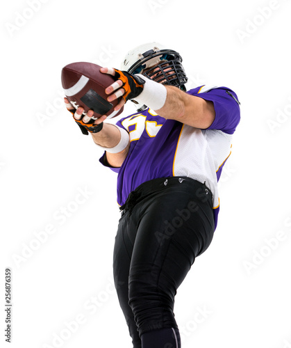 American Footballer running fast