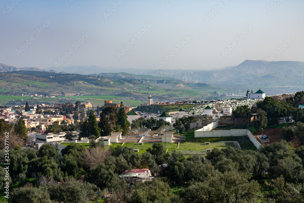 Overview of a Cemetery in Fez Morocco