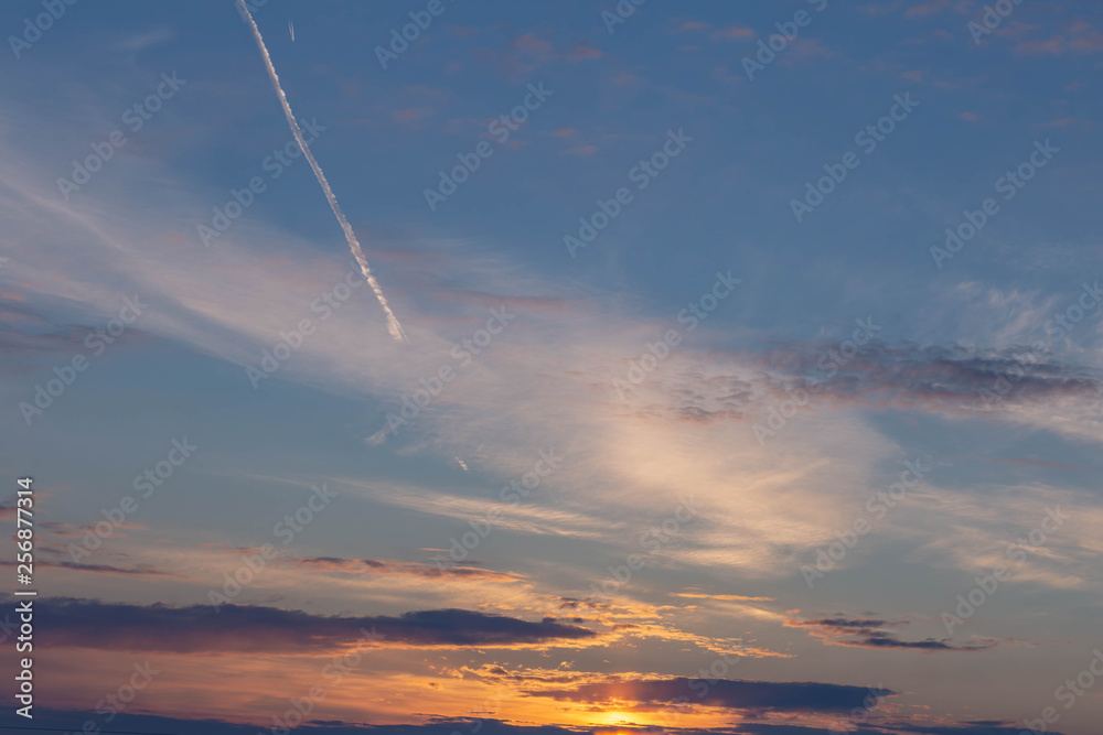 clouds in the sunset spring sky clouds in the sunset spring sky