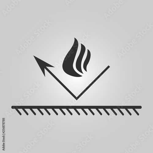 Fire resistant coating icon - fireproof illustration - bonfire - Vector