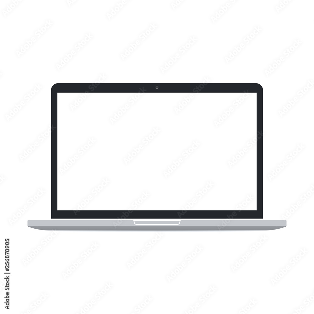 Flat laptop template