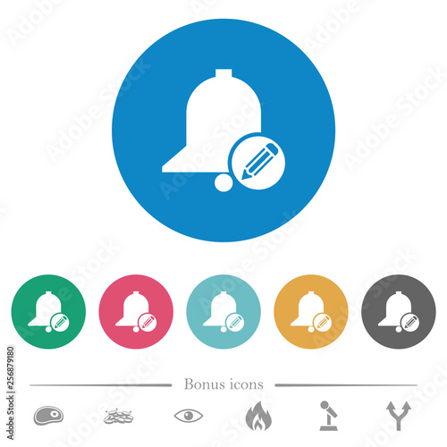 Edit reminder flat round icons