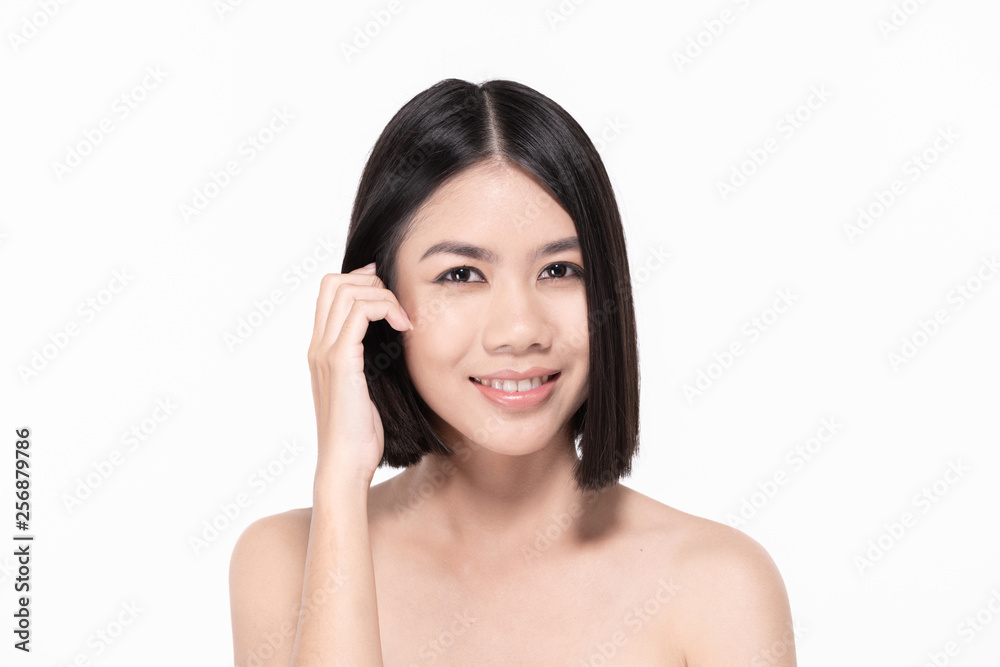 The concept of healthy beautiful woman. Beautiful women take care of skin health. Beautiful girl on white background. The concept of healthy beautiful woman. Beautiful women take care of skin health. Beautiful girl on white background.