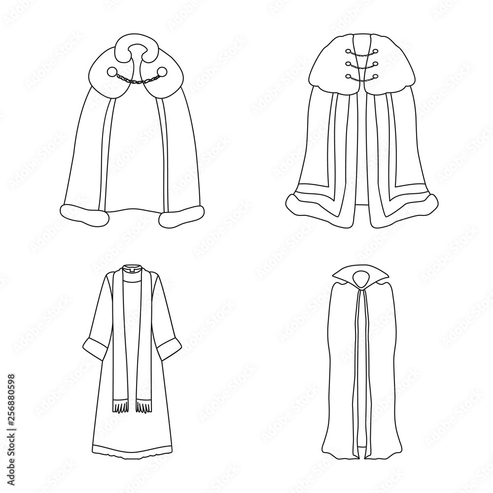 Vector illustration of robe and garment logo. Collection of robe and cloth vector icon for stock. Vector illustration of robe and garment logo. Collection of robe and cloth vector icon for stock.