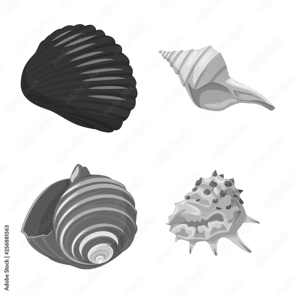 Fototapeta premium Isolated object of aquarium and aquatic sign. Collection of aquarium and decoration vector icon for stock.