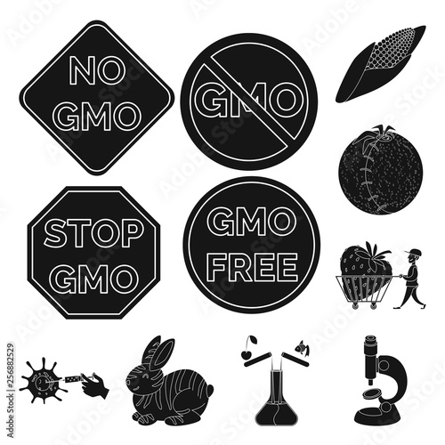 Vector design of quality and laboratory symbol. Collection of quality and genetically stock vector illustration.