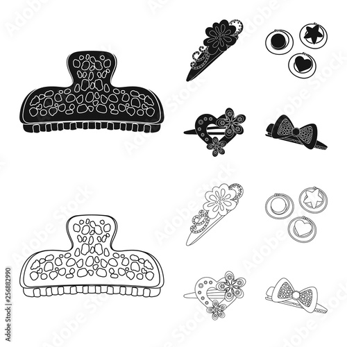 Vector illustration of beauty and fashion logo. Collection of beauty and female stock symbol for web.