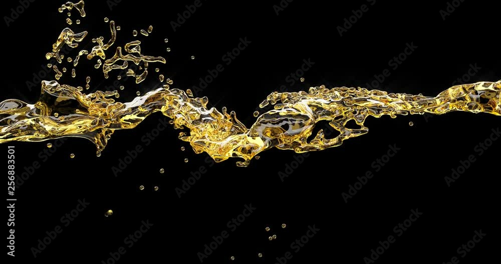 Alcohol beer jet splash on black Alcohol beer jet splash on black