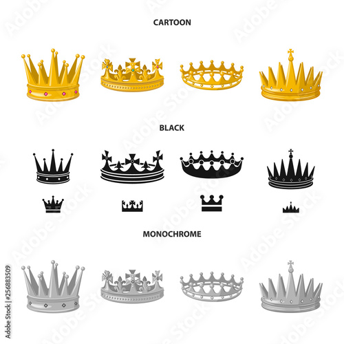 Isolated object of medieval and nobility symbol. Collection of medieval and monarchy vector icon for stock.