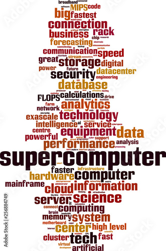 Supercomputer word cloud