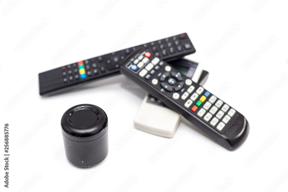 Old versus new technology concept - remote control Old versus new technology concept - remote control