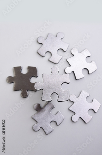 metal puzzle on a white background