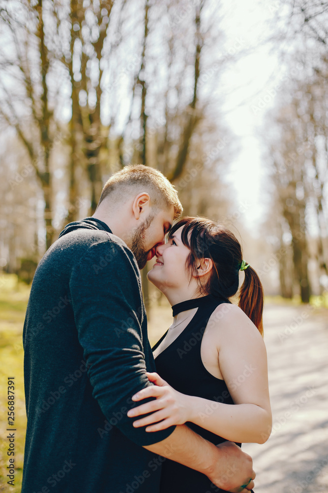 couple in a summer forest couple in a summer forest