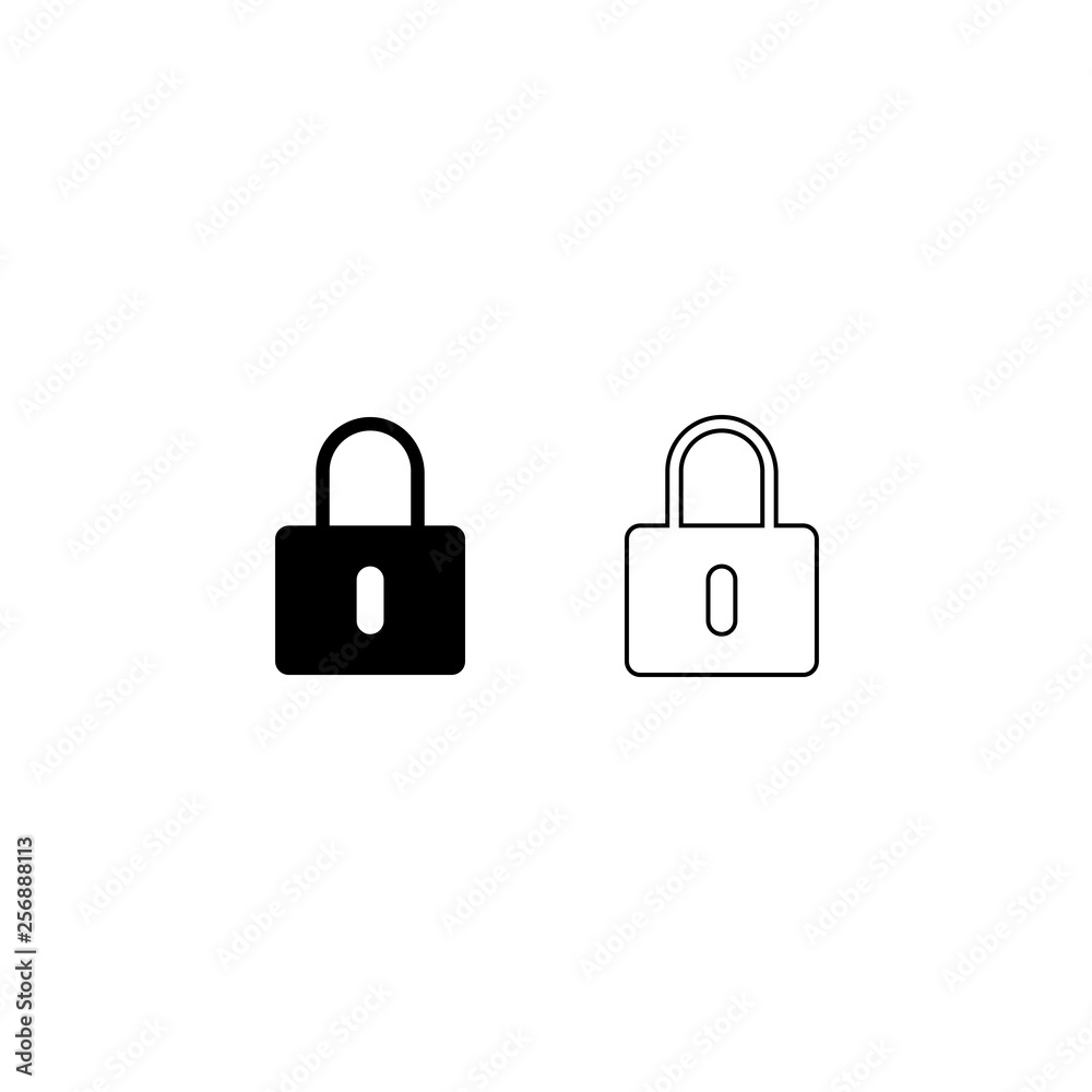 Lock icon. Web password sign Lock icon. Web password sign