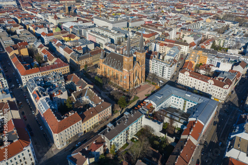 Beautiful drone shot of Vienna in Austria