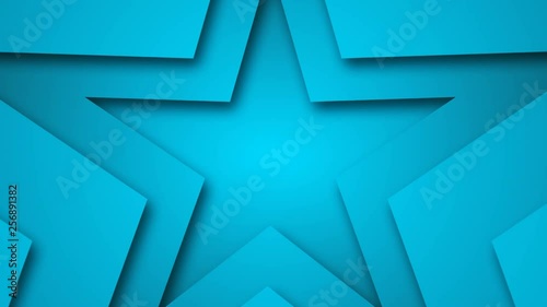 ِAbstract Stars background. Colorful cartoon intro with blue stars tunnel. Creative 3d geometric transition. reaction and sport background. clean paper cuts animation.