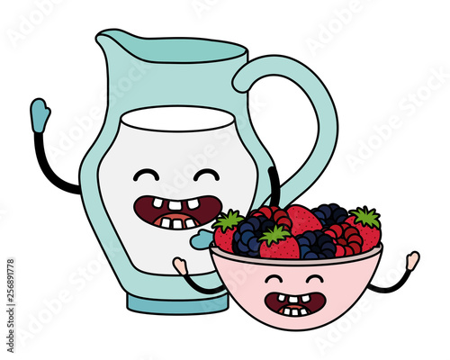 delicious tasty milk cartoon