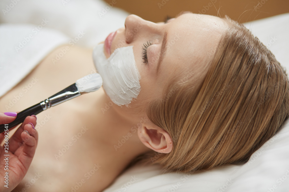 people, beauty, cosmetology and treatment concept - close up of people, beauty, cosmetology and treatment concept - close up of