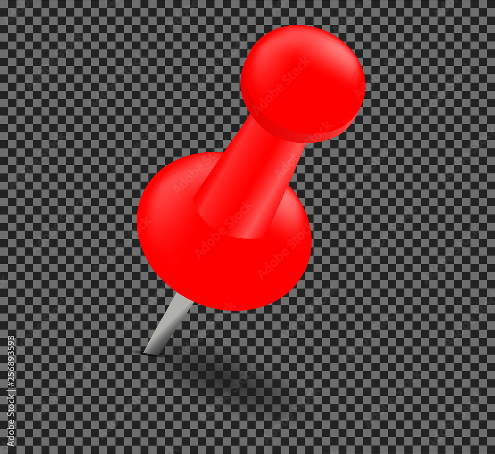 Realistic thumbtack pin. Vector illustration. eps10