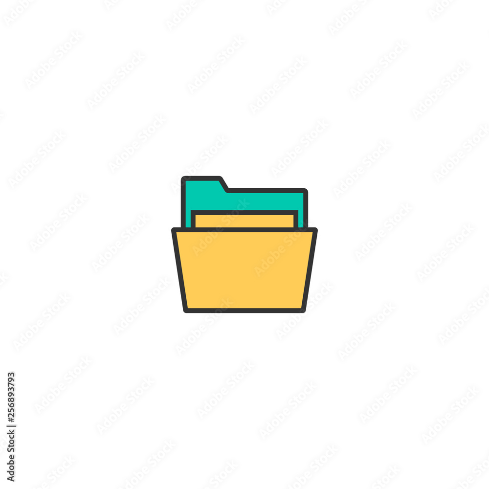 Folder icon design. Essential icon vector design Folder icon design. Essential icon vector design