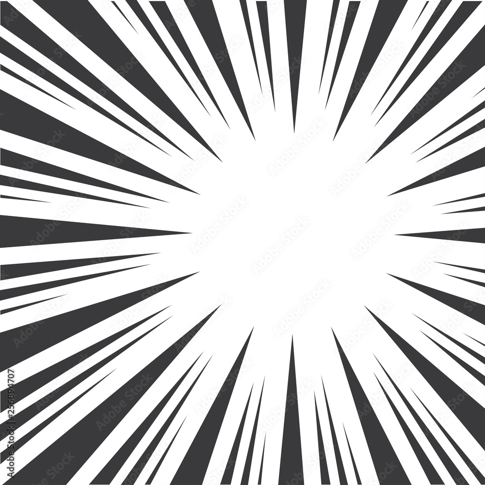 Black and white pop art background with sunbeams. Vector illustration Black and white pop art background with sunbeams. Vector illustration
