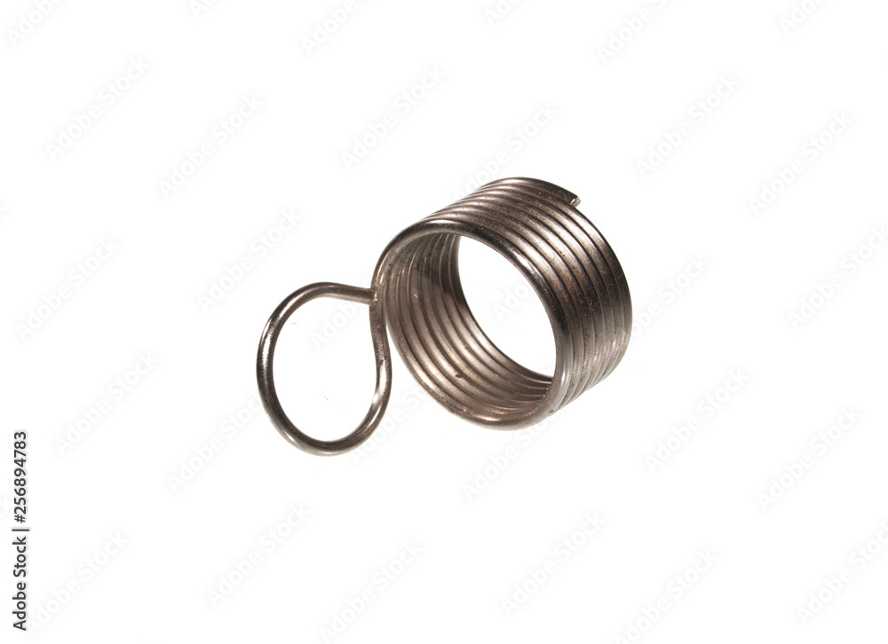 steel spring isolated on white background steel spring isolated on white background