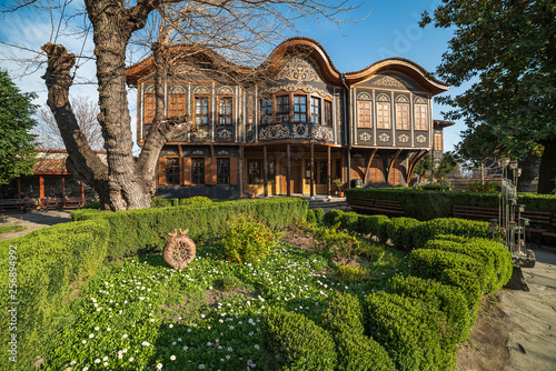 Typical architecture,historical medieval houses. The Ethnographic Museum of Plovdiv. Ancient Plovdiv is UNESCO's World Heritage
