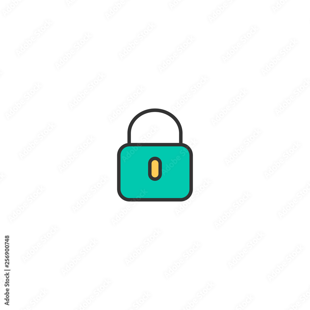 Locked icon design. Essential icon vector design Locked icon design. Essential icon vector design