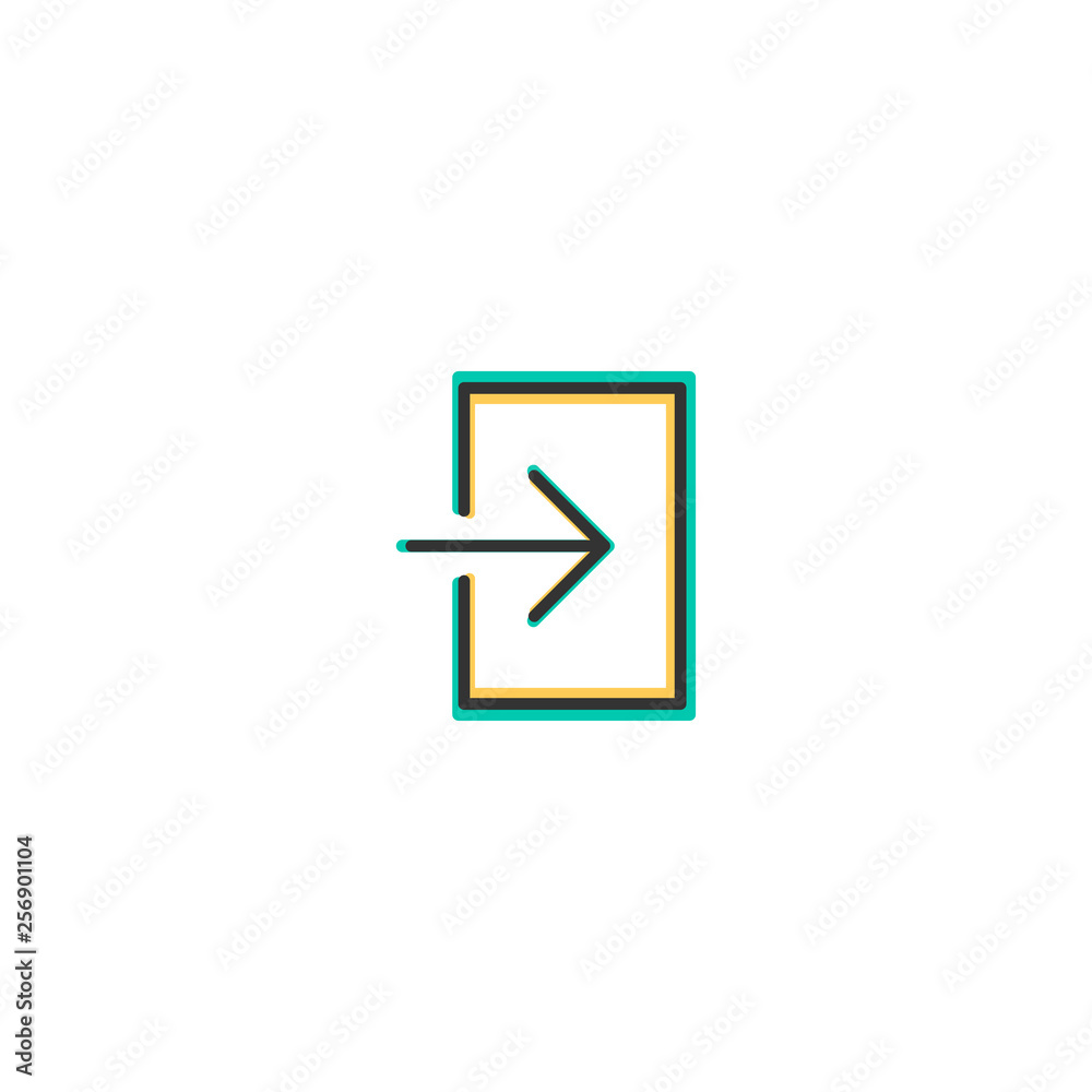 Login icon design. Essential icon vector design Login icon design. Essential icon vector design