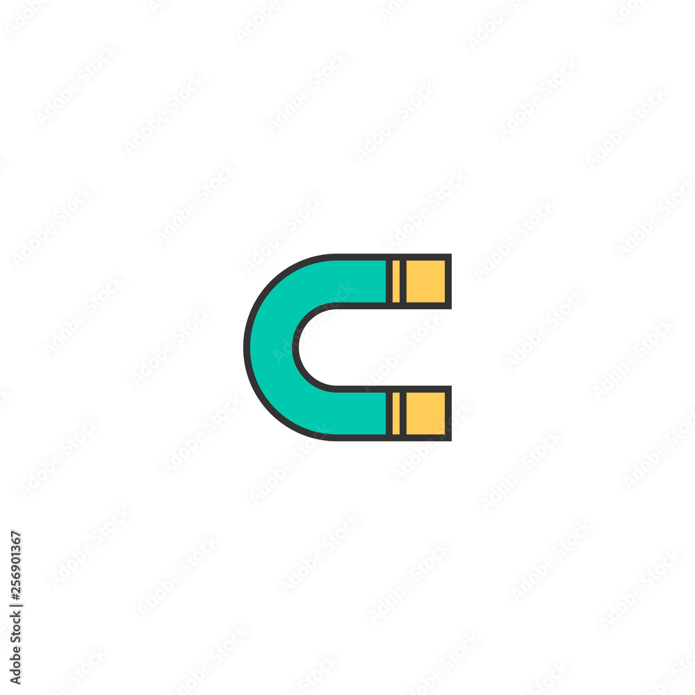 Magnet icon design. Essential icon vector design Magnet icon design. Essential icon vector design