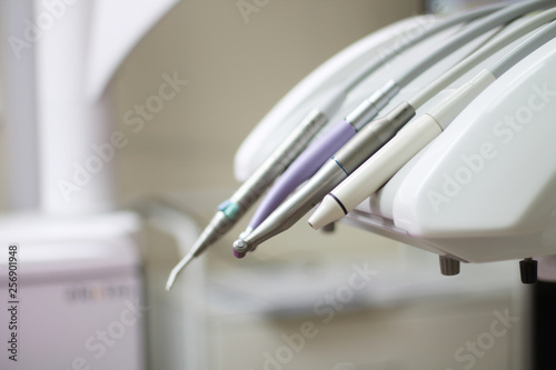 dentistry chair tools close-up