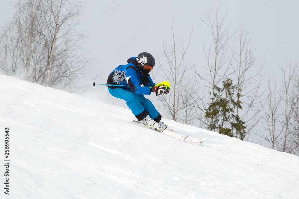 girl on ski